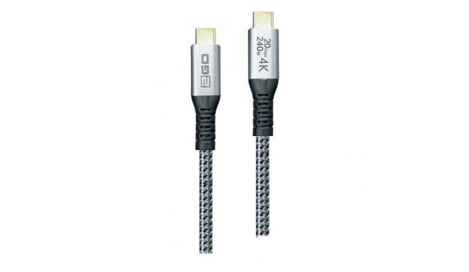 2GO 797514 USB cable USB 3.2 Gen 2x2 1.2 m USB C Black, Silver