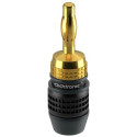 ClickTronic 52546 wire connector Banana plug Black, Gold