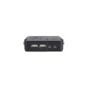 Manhattan KVM Switch Compact 4-Port, 4x USB-A, Cables included, Audio Support, Control 4x computers 