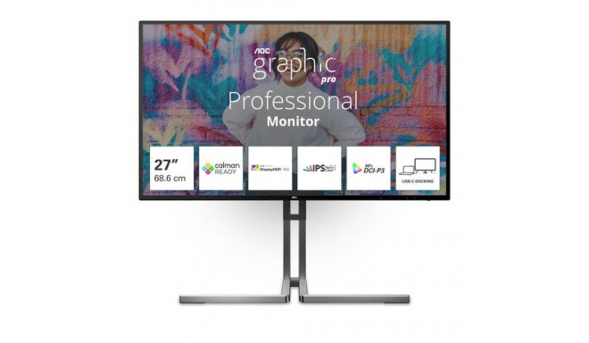 AOC U3 U27U3CV computer monitor 68.6 cm (27&quot;) 3840 x 2160 pixels 4K Ultra HD LCD Black