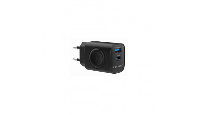 Gembird TA-UC-PDQCW20-01-BK mobile device charger Universal Black AC Fast charging Indoor