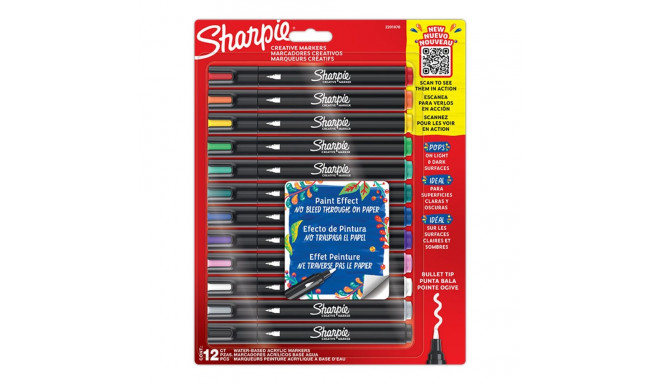 1x12 Sharpie Creative Marker Acryl kuulikujuline ots