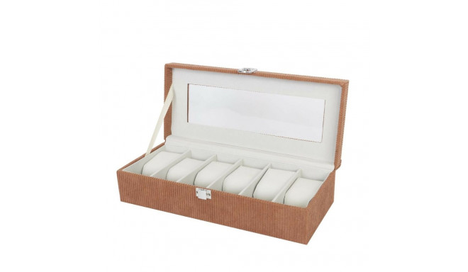 Box for watches Versa Grey Polyester 13,5 x 9 x 30,5 cm