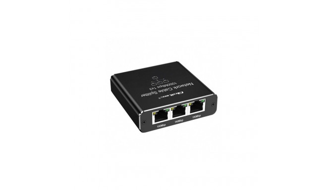 QOLTEC 52294 Splitter Ethernet mini SWITCH 1x3 RJ45 1000Mb/s USB C Aluminum