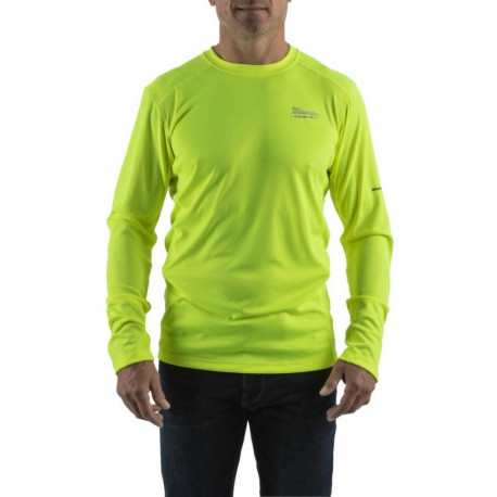 MILWAUKEE LONG SLEEVE WORK T-SHIRT, LIGHTWEIGHT - YELLOW WWLSYL-M