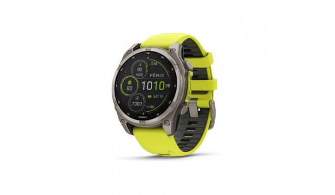 Garmin fenix 8 3.3 cm (1.3") 47 mm digitaalne 260 x 260 pikslit puuteekraan titaan Wi-Fi GPS (satell