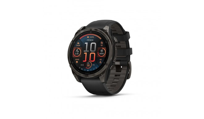 Garmin fenix 8 3.56 cm (1.4") AMOLED 47 mm Digital 454 x 454 pixels Touchscreen Black Wi-Fi GPS (sat