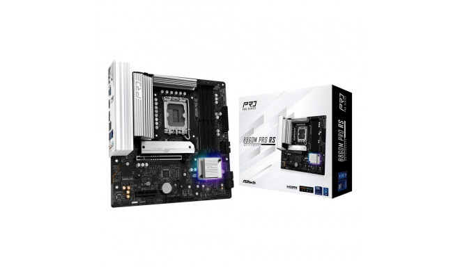 Asrock B860M Pro RS Intel B860 LGA 1851 (Socket V1) micro ATX emaplaat