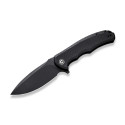 CIVIVI Praxis Knife with 9Cr18MoV Blade and Micarta Handle, All Black, Model C803G