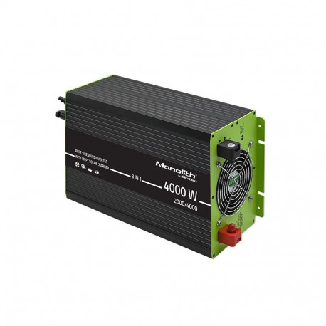 Qoltec Monolith 3-in-1 Solar Inverter with AC Charging | MPPT | UPS | ATS | 2000W | 4000W | 12V to 2