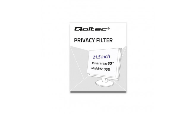 Qoltec 51055 raamita ekraani privaatsusfilter 54.6 cm (21.5")