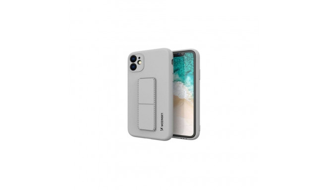 Wozinsky Apple iPhone 12 Pro Max Kickstand Case silicone case with stand Silver