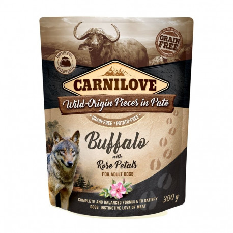 Dog Food - CARNILOVE Wild Buffalo & Rose Petals Wet Food 300g