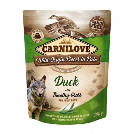 Dog Food - CARNILOVE Duck & Timothy Grass Pouch 300g
