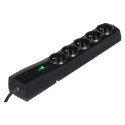 Power Strip - Ever Classic 3m 5 AC Outlets 250V Black