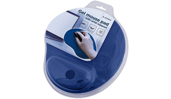 Gembird mouse pad MP-GEL-B, blue