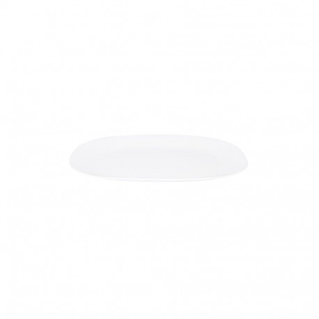 PLATE SQUARE OVAL 34.3CM WHITE