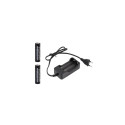 LC5 charger set with 2 batteries 18650 6000mAh.