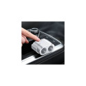 Baseus Car charger One to Two Cigarette Lighter(dual- lighter 80W+dual USB 3.1A) Silver (CRDYQ-0S)