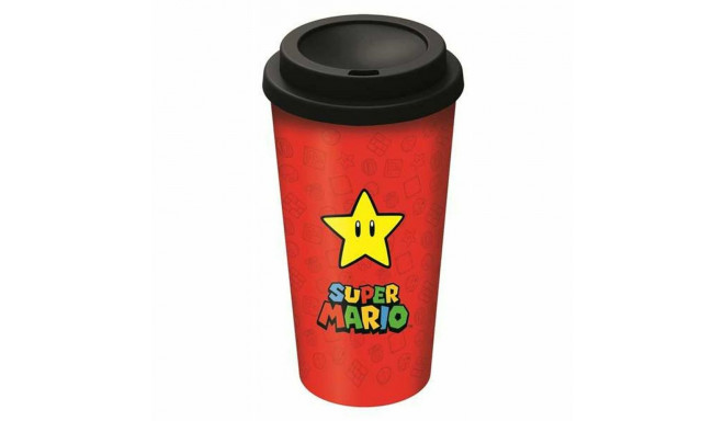 Glass with Lid Super Mario 01379 (520 ml)