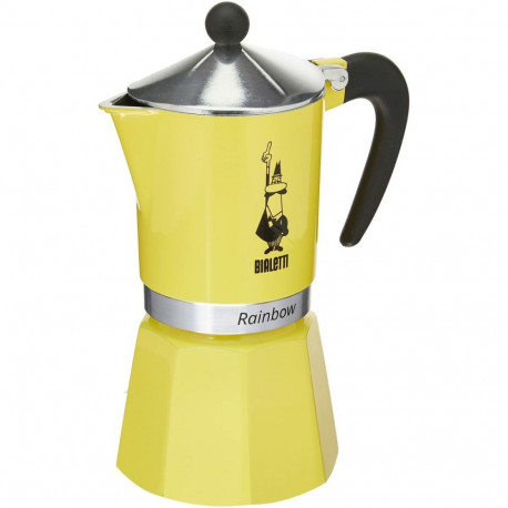 Itaalia Kohvikann Bialetti Rainbow Kollane Jaune Metall 6 Tassid