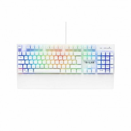 Mehaaniline klaviatuur The G-Lab KEYZ RUBIDIUM Valge Azerty Prantsuse
