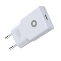 Toalaadija adapter USB-C juhtmele 30W GaN, valge, õhuke, PD kiirlaadimine, Mobile Origin