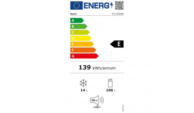 Bosch KTL15NWEB Serie 2 külmik, valge