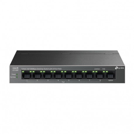 TP-Link LiteWave LS109P network switch Unmanaged Fast Ethernet (10/100) Power over Ethernet (PoE) Bl