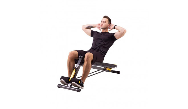 HMS Fitness LSR8311 lame jõutreeningupink reguleeritav iste kodu must, kollane