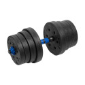 REBEL ACTIVE reguleeritavad bituumenist hantlid ühenduslüliga 2x15 kg