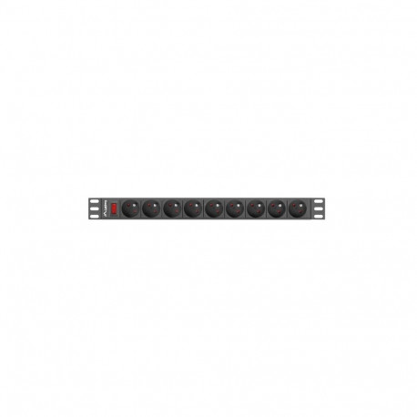Lanberg toitejaotusseade (PDU) PDU-09E-0300-BK 9 AC-pesa 1U, must