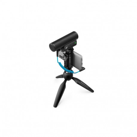 Sennheiser MKE 400 Mobile Kit - kondensaator, superkardioid mikrofon madalpääsfiltriga Manfrotto sta