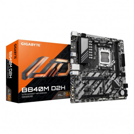 GIGABYTE B840M D2H emaplaat - AMD Ryzen 9000 protsessorid, 5+2+2 faasi VRM, kuni 7600MHz DDR5, 1xPCI