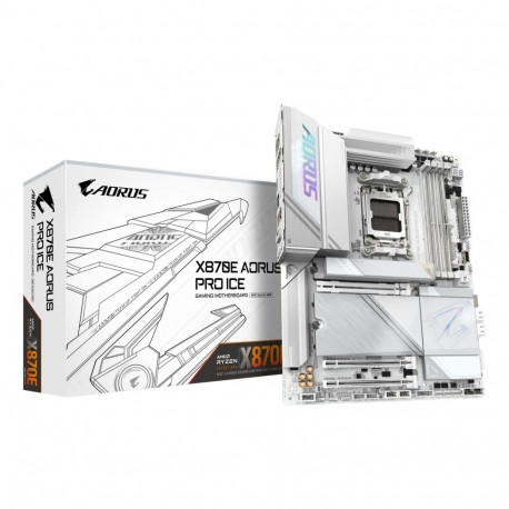 GIGABYTE X870E AORUS PRO ICE emaplaat - toetab AMD Ryzen 9000 protsessoreid, 16+2+2 faasiline digita