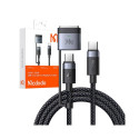2-in-1 USB-C to USB-C + Magsafe 3 cable Mcdodo CA-0140, 2m (black)