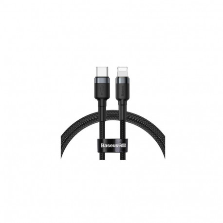 Baseus Cafule Cable durable nylon cable USB Type C PD / Lightning 18W QC3.0 1m Black