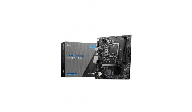 MSI Mainboard||Intel H610|LGA1700|Micro-ATX|Memory DDR5|Memory slots 2|1xPCI-Express 1x|1xPCI-Expres