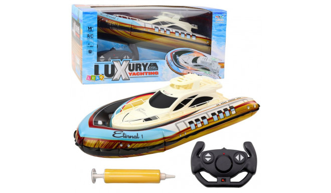 Luksusowy Jacht Łódź Pompowana Zdalnie Sterowana RC Światła LED
