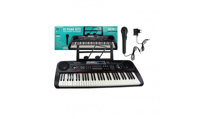 Keyboard Organy 328-06 Mikrofon Zasilacz Czarny