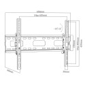 TV Mount - Maclean Mc-421 Vesa 600x400 80kg Tilting Universal Adjustab