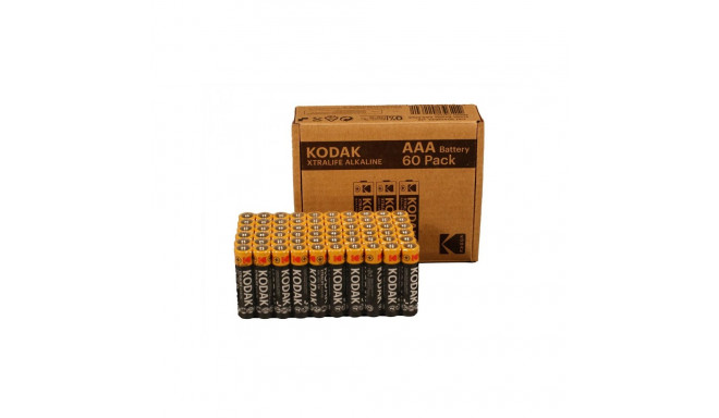 Alkaline Battery - Kodak XTRALIFE AAA 60 Pack Metallic Black
