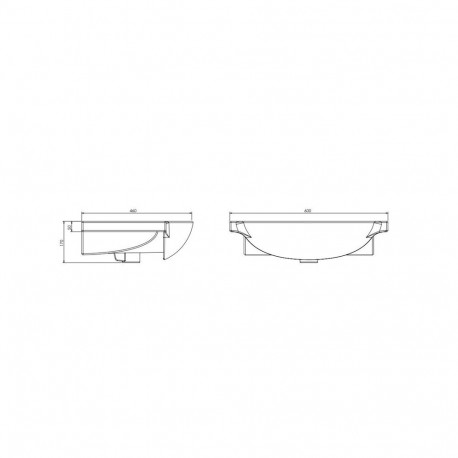 WASHBASIN CERAMIC TOMASO 60 WHI