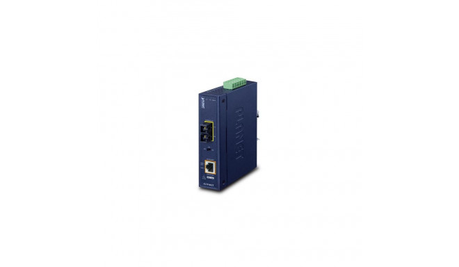 PLANET IP30 Industrial 10/100/1000BA network media converter 1000 Mbit/s Blue
