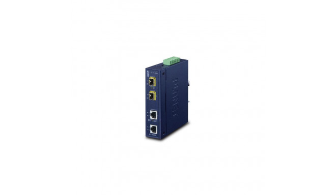 PLANET IP30 Industrial 2-port network media converter Blue