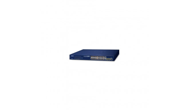 PLANET FGSW-1816HPS network switch Managed L2 Fast Ethernet (10/100) Power over Ethernet (PoE) Blue