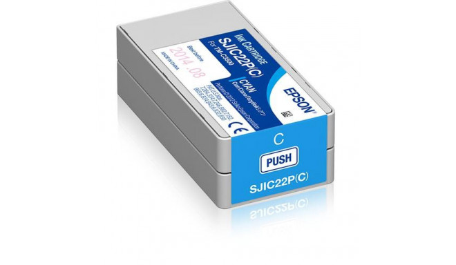 Epson SJIC22P(C): Ink cartridge for ColorWorks C3500 (Cyan)