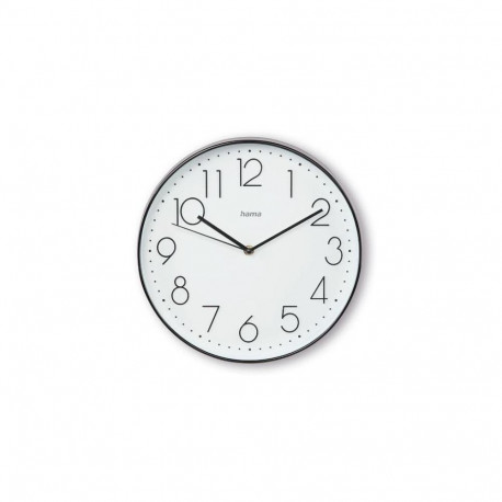 Hama Corsica Quartz clock Round Black, White