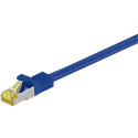 Goobay RJ45 Patch Cord CAT 6A S/FTP (PiMF), 500 MHz, with CAT 7 Raw Cable, blue, 2m