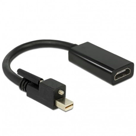 DeLOCK 62640 video cable adapter 0.25 m Mini DisplayPort HDMI Black